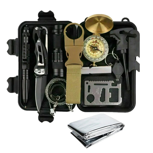 SURVIVAL GEAR KIT 13-IN-1 SET